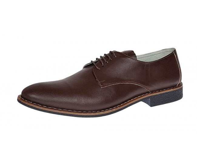 Marimea 42 Pantofi barbati, casual din piele naturala maro RNIC184MBOX
