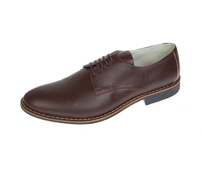 Marimea 42 Pantofi barbati, casual din piele naturala maro RNIC184MBOX