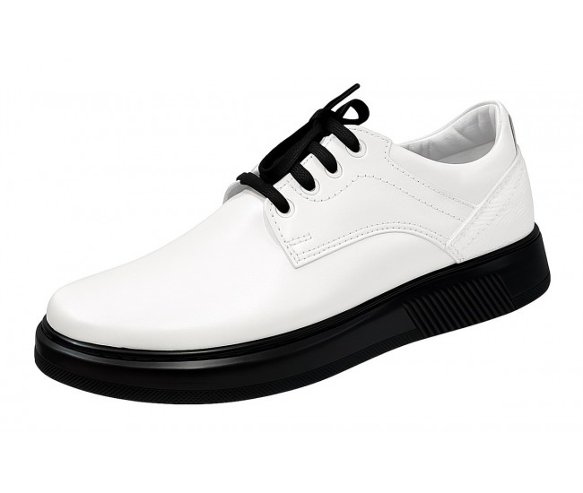 Pantofi barbati casual din piele naturala Kairo Alb Box