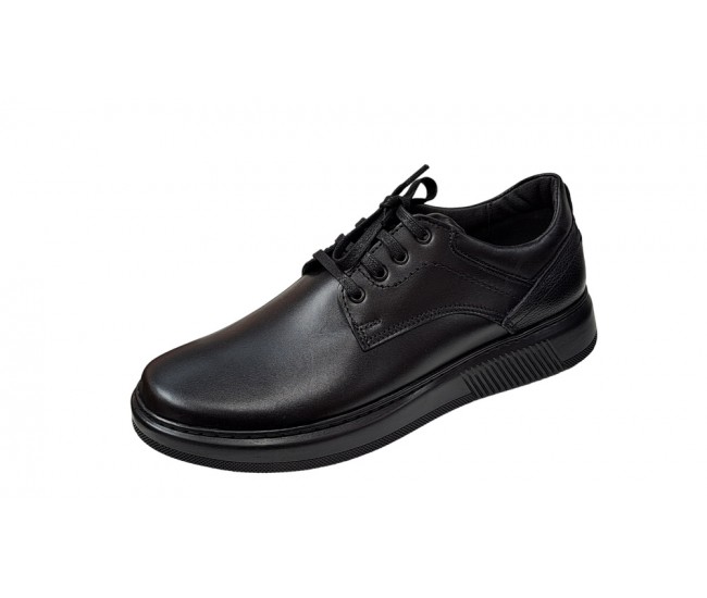 Pantofi barbati casual din piele naturala, negru, Ciucaleti Inacalaminte, RSY2N