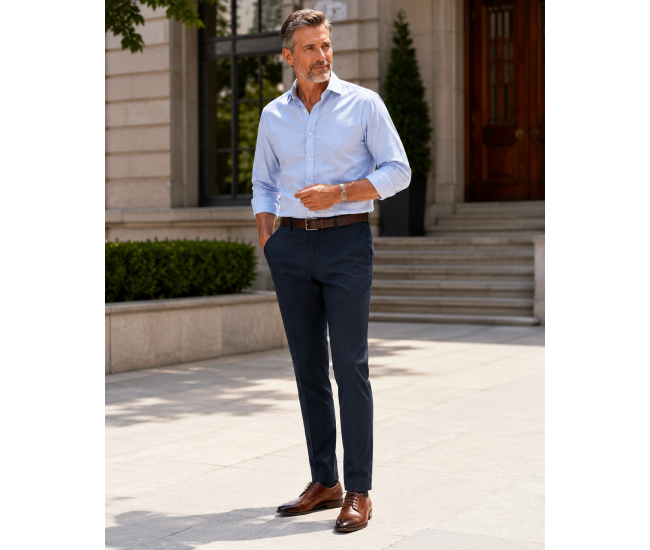 Pantofi barbati maro din piele naturala, eleganti si perforati – stil rafinat, confort Office RSY479M