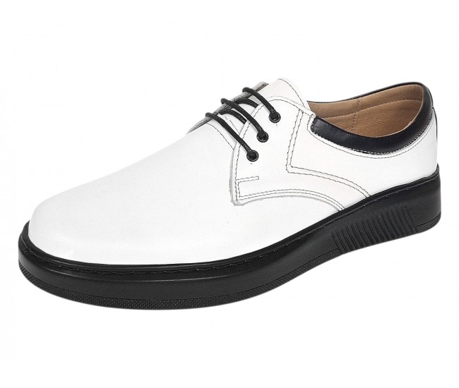 Pantofi barbati albi casual din piele naturala - RSY5AN