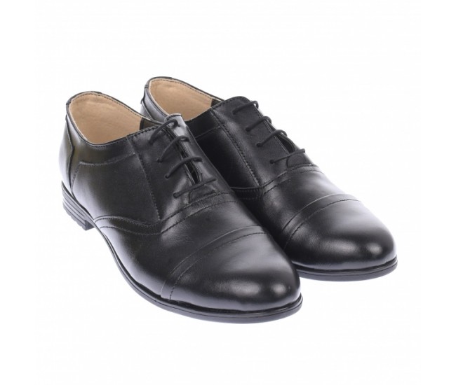 Pantofi dama, din piele naturala, model casual, negri - RUT2NBOX