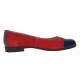 Balerini dama casual din piele naturala Rosu - Bleumarin RUTBLR