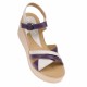 Sandale dama, casual, alb si mov ,din piele naturala, cu platforma de 7 cm - S103AMOV2
