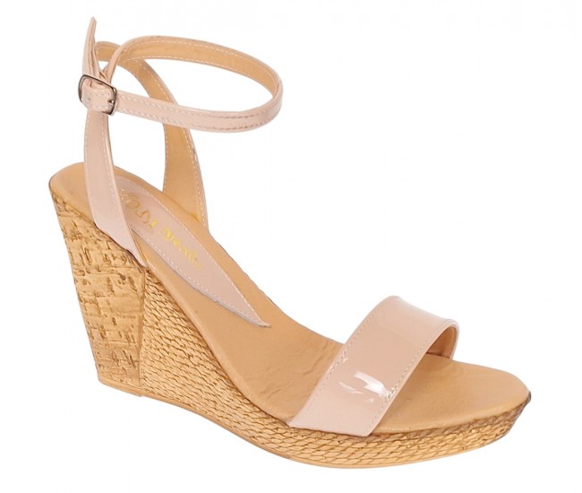 Sandale dama piele naturala cu platforme de 10 cm – Nude Lac S107NDL