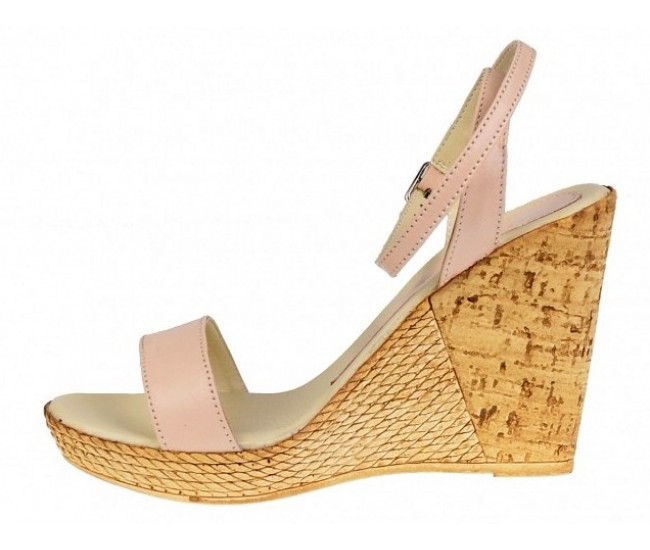 Sandale dama piele naturala cu platforme de 10 cm – Nude Lac S107NDL