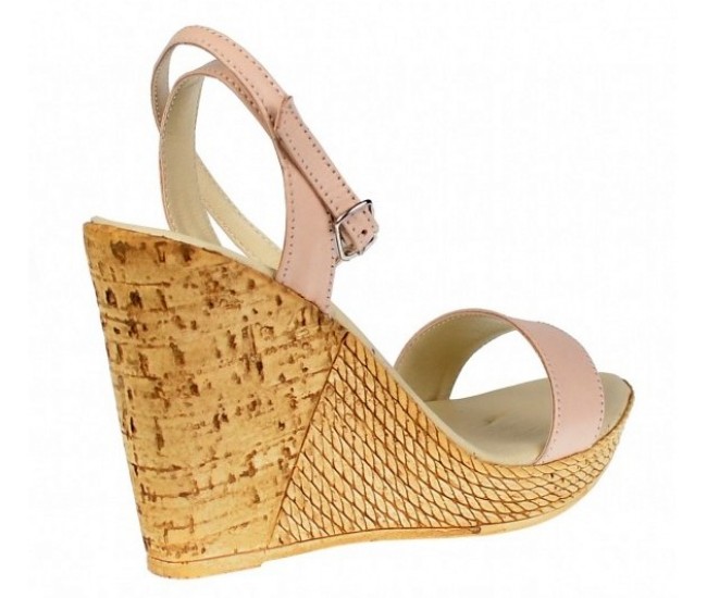 Sandale dama piele naturala cu platforme de 10 cm – Nude Lac S107NDL