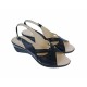 Sandale dama de vara cu platforme de 5 cm, din piele naturala, neagra, S10NBOX