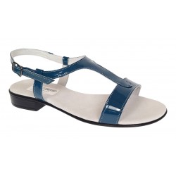 Sandale dama casual din piele naturala Bleumarin Lac S16LBLU1