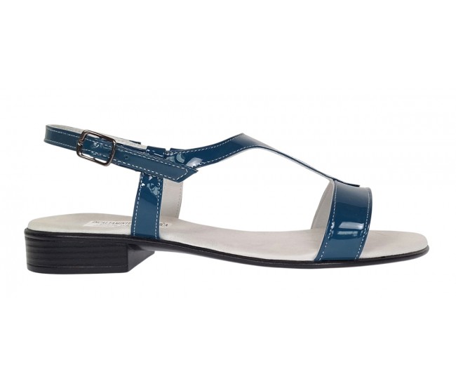 Sandale dama casual din piele naturala Bleumarin Lac S16LBLU1