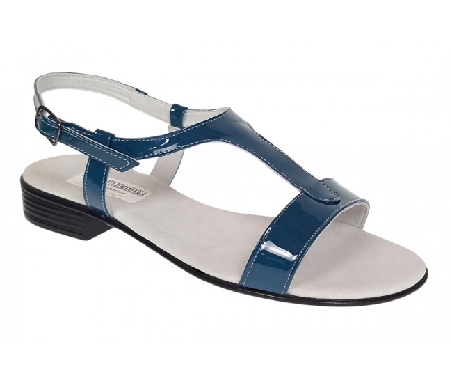 Sandale dama casual din piele naturala Bleumarin Lac S16LBLU1