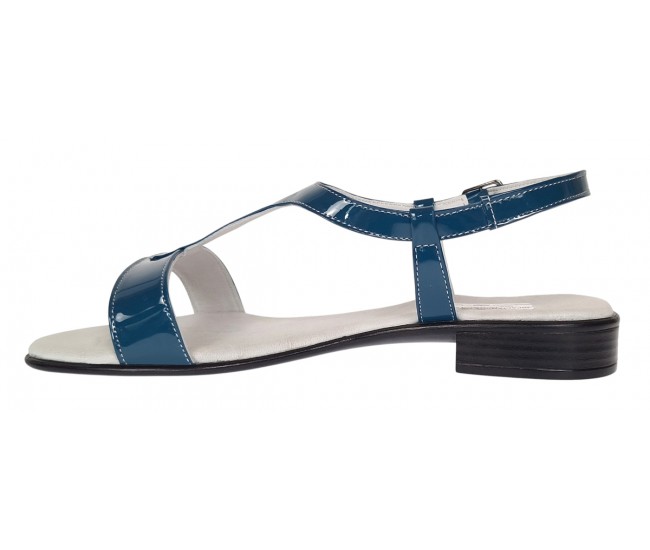 Sandale dama casual din piele naturala Bleumarin Lac S16LBLU1