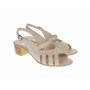 Sandale dama de vara cu toc de 5 cm, din piele naturala, bej, S26BEJBOX