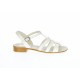 Sandale dama, albe, din piele naturala box, S2ABOX