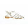 Sandale dama, albe, din piele naturala box, S2ABOX
