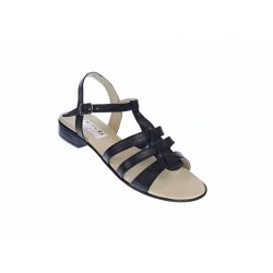 Sandale dama negre din piele naturala, CORA, S2NBOX