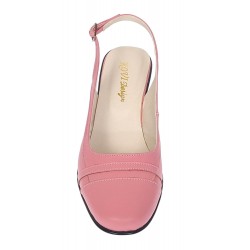 Pantofi dama decupati eleganti din piele naturala Roz - S301ROZ