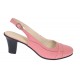 Pantofi dama decupati eleganti din piele naturala Roz - S301ROZ