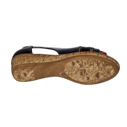 Pantofi dama decupati cu platforme de 4.5cm, lucrati din piele naturala S306RNBL