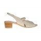 Sandale dama din piele naturala box, Bej, S32BEJ