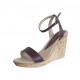 Sandale dama din piele naturala, Platforme 12cm, Maro S415M