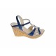 Sandale dama, din piele naturala, Toc 8 cm, Albastru, Color, S47BL1