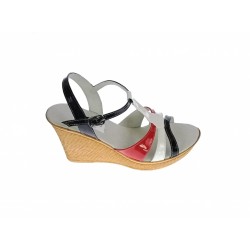 Sandale dama, din piele naturala, Platforme 7cm, Rosu, Alb, Negru, LAC, S47RAN1 Sandale dama, din piele naturala, Platforme 7cm, Rosu, Alb, Negru, LAC, S47RAN1