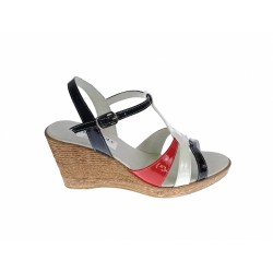 Sandale dama, din piele naturala, Platforme 7cm, Rosu, Alb, Negru, LAC, S47RAN2 Sandale dama, din piele naturala, Platforme 7cm, Rosu, Alb, Negru, LAC, S47RAN2