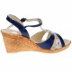 Sandale dama, din piele naturala, Toc 8 cm, Albastru Indigo, S48BLBOX