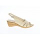 Sandale dama din piele naturala box, bej, platforme de 5cm, S4BEJ