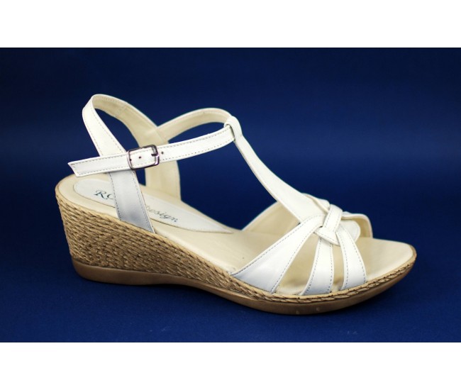 Sandale dama din piele naturala, cu platforma de 5cm - S51BEJ-2