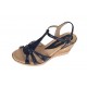 Sandale dama din piele naturala cu platforme negru - S51NBOX