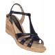 Sandale dama din piele naturala cu platforme negru - S51NBOX