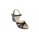 Sandale dama negre din piele naturala cu platforme de 6 cm S5N