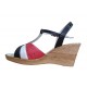 Sandale dama din piele naturala, cu platforme de 7 cm - S61NAR