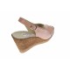 Sandale dama de vara cu platforme de 7 cm, din piele naturala, bej, S66NUDBOX