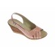 Sandale dama de vara cu platforme de 7 cm, din piele naturala, bej, S66NUDBOX