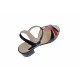 Sandale dama din piele naturala lacuita, negru, rosu, S81NR