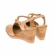 Sandale dama, din piele naturala, cu platforma, bej - S9BEJ