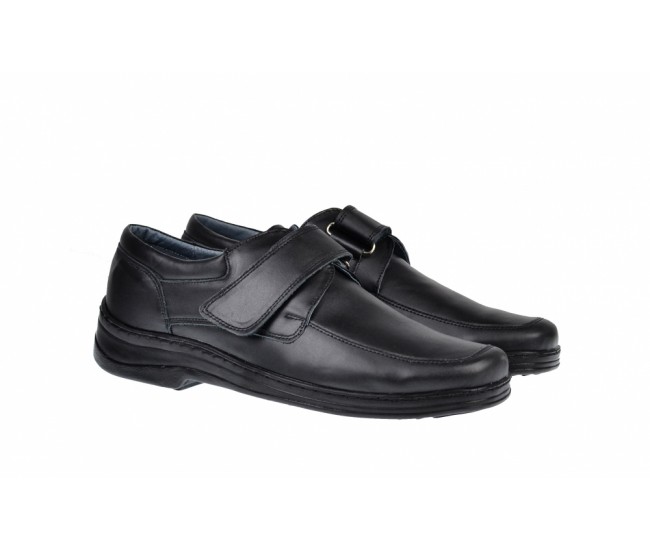 Pantofi barbati casual din piele naturala, inchidere cu scai, arici - SCAI