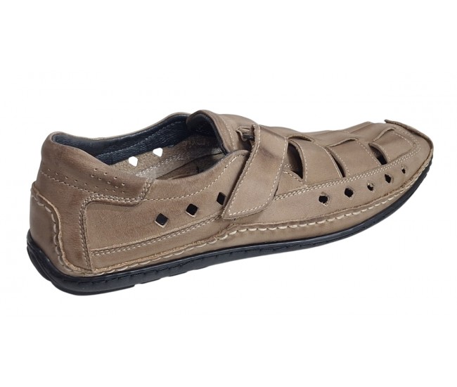 Sandale barbati casual din piele naturala - Model Nisip SCV1SP