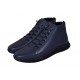 Ghete barbati din piele naturala cu fermoar, bleumarin model imblanit casual sport