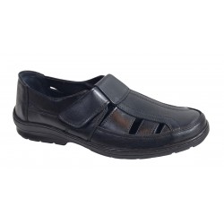 Sandale barbati casual din piele naturala - Model Negru SCV295AN