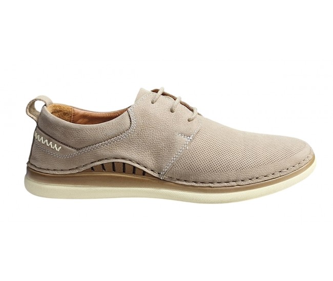 Pantofi casual barbati din piele naturala bej - Model Colin 547B