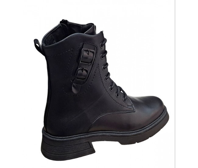 Ghete dama negre, casual, din piele naturala, SCV970N