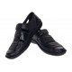 Sandale barbati casual din piele naturala Negru Box A280N