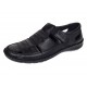Sandale barbati casual din piele naturala Negru Box A280N