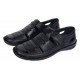Sandale barbati casual din piele naturala Negru Box A280N
