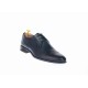 Pantofi barbati eleganti din piele naturala bleumarin inchis - SIR020BL